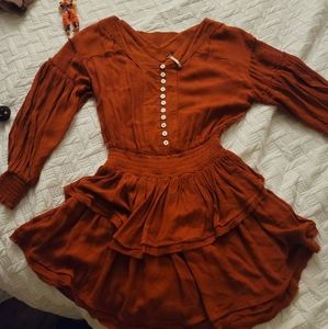Free people short dress in RUST